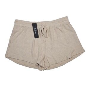 Lulus Women's Super Soft Oatmeal Beige Pull-On Lounge Shorts Size Medium - NWT
